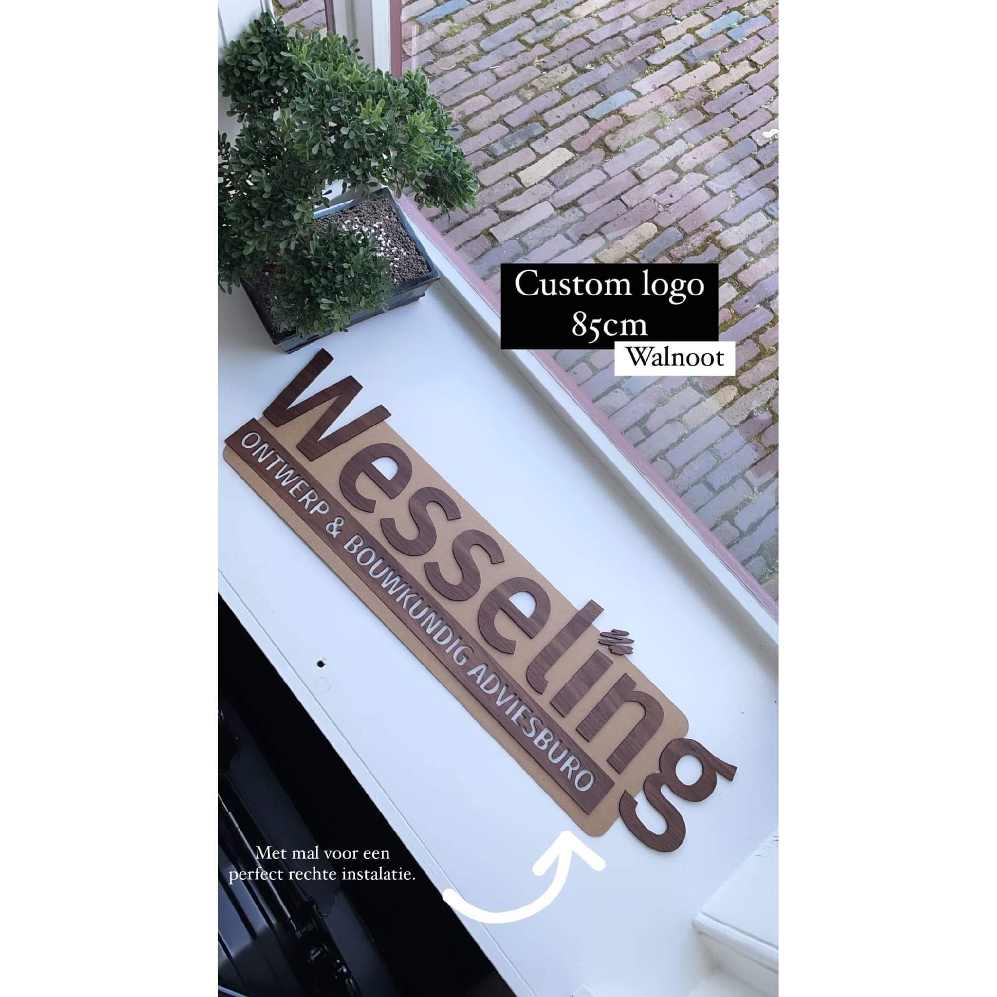 RAUW 3D logo van hout op maat voor bedrijven