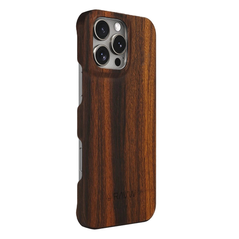 RAUW Houten iPhone Hoesje van echt hout Palissander 16 Pro