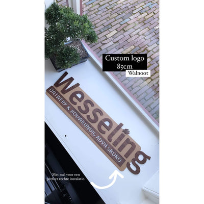 RAUW 3D logo van hout op maat voor bedrijven