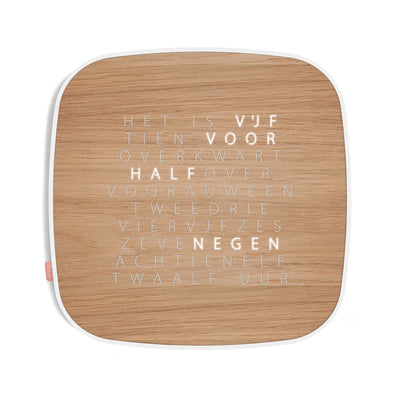 RAUW P'uur woordklok van eiken hout